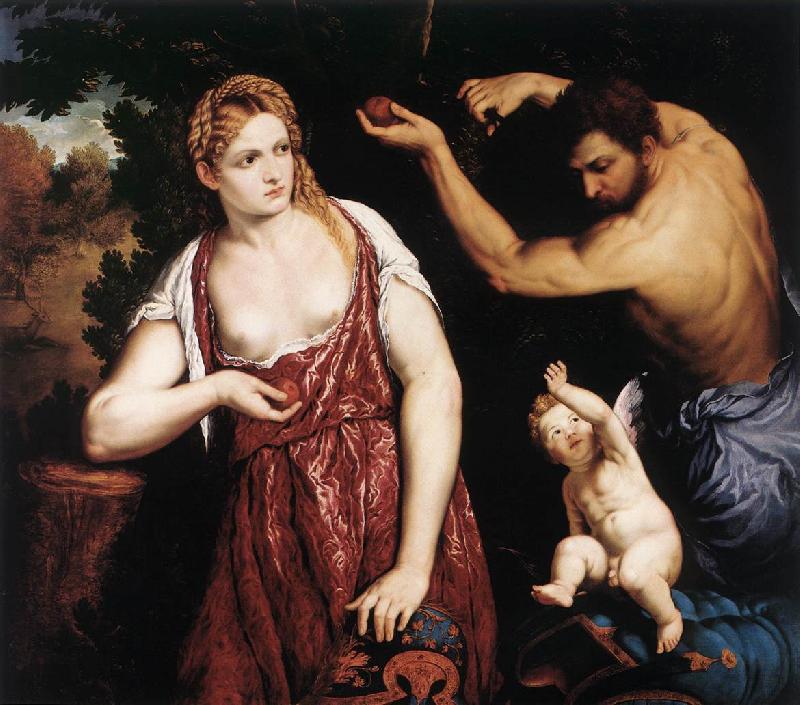 BORDONE, Paris Venus and Mars with Cupid Sweden oil painting art